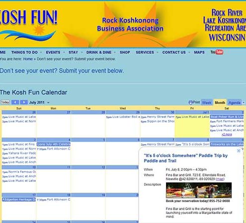 Kosh Fun | Events Calendar